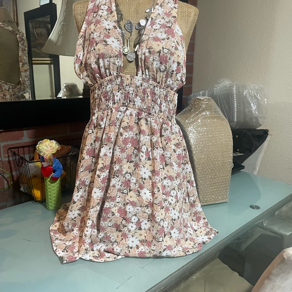 Floral Halter Dress